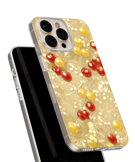 Latest 3rd-Generation Crystal Tough Glossy Cherries iPhone Case (MagSafe-Compatible)