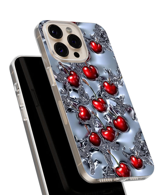Latest 3rd-Generation Crystal Tough Glossy Cherries iPhone Case (MagSafe-Compatible)