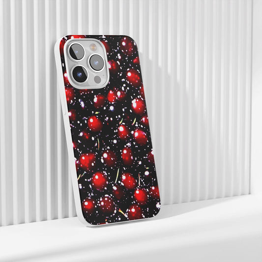 Latest 3rd-Generation Crystal Tough Glossy Cherries iPhone Case (MagSafe-Compatible)