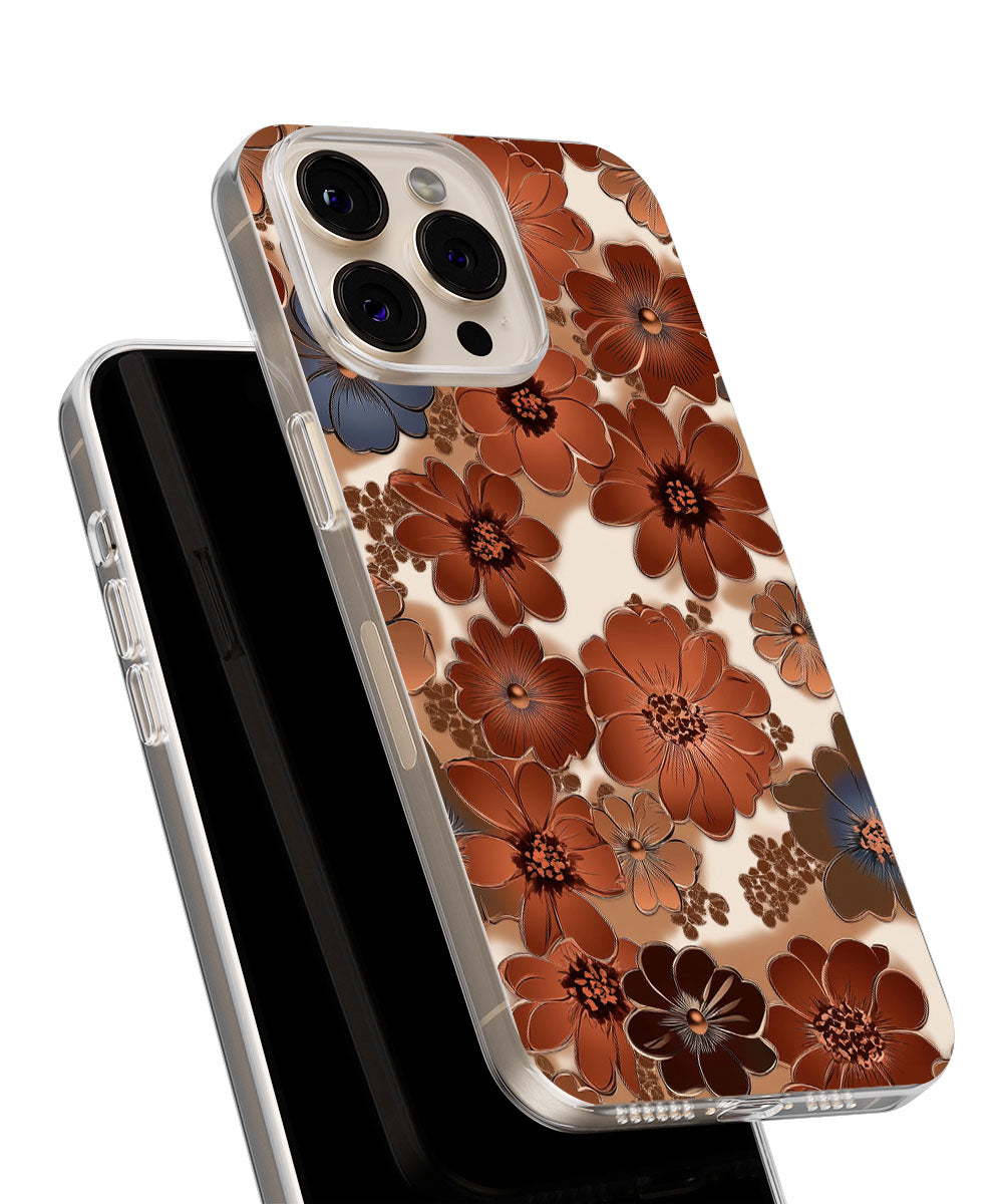 Latest 3rd-Generation Crystal Tough Glossy Flowers iPhone Case (MagSafe-Compatible)