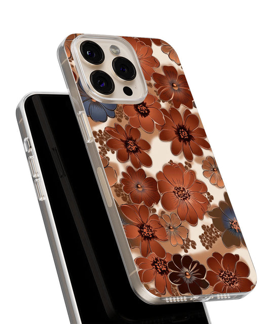 Latest 3rd-Generation Crystal Tough Glossy Flowers iPhone Case (MagSafe-Compatible)
