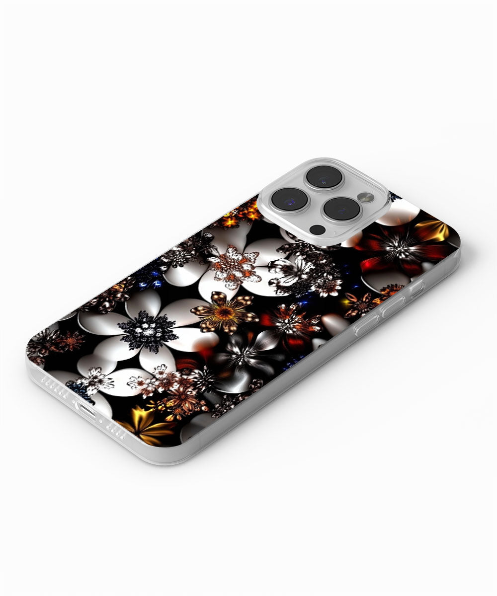 Latest 3rd-Generation Crystal Tough Glossy Flowers iPhone Case (MagSafe-Compatible)