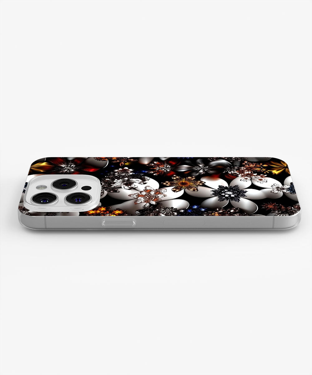 Latest 3rd-Generation Crystal Tough Glossy Flowers iPhone Case (MagSafe-Compatible)