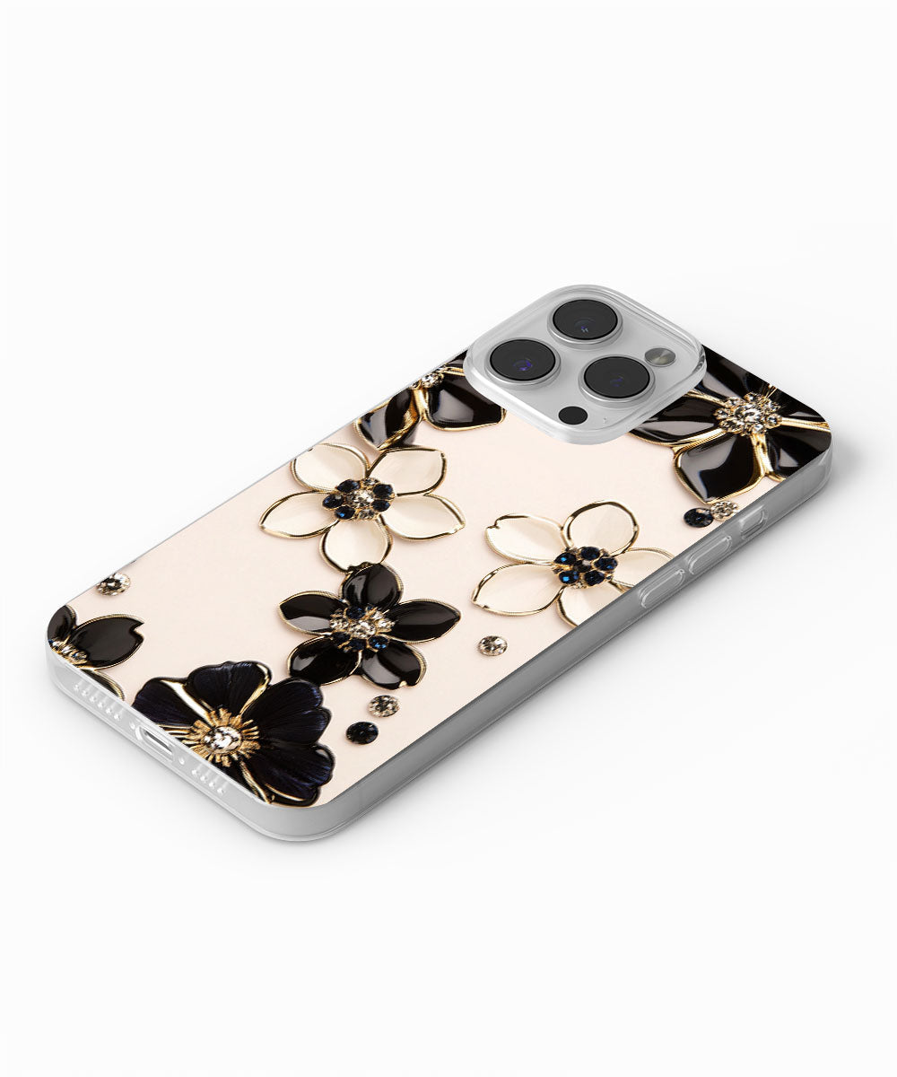 Latest 3rd-Generation Crystal Tough Glossy Flowers iPhone Case (MagSafe-Compatible)