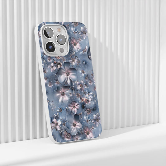 Latest 3rd-Generation Crystal Tough Glossy Flowers iPhone Case