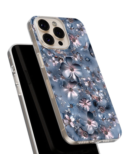 Latest 3rd-Generation Crystal Tough Glossy Flowers iPhone Case (MagSafe-Compatible)