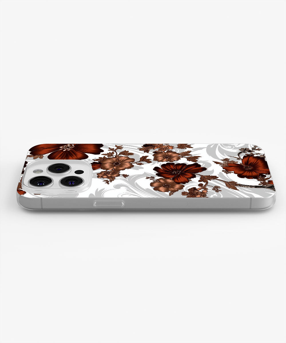 Latest 3rd-Generation Crystal Tough Glossy Flowers iPhone Case (MagSafe-Compatible)
