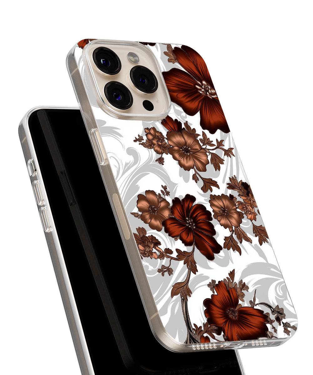 Latest 3rd-Generation Crystal Tough Glossy Flowers iPhone Case (MagSafe-Compatible)
