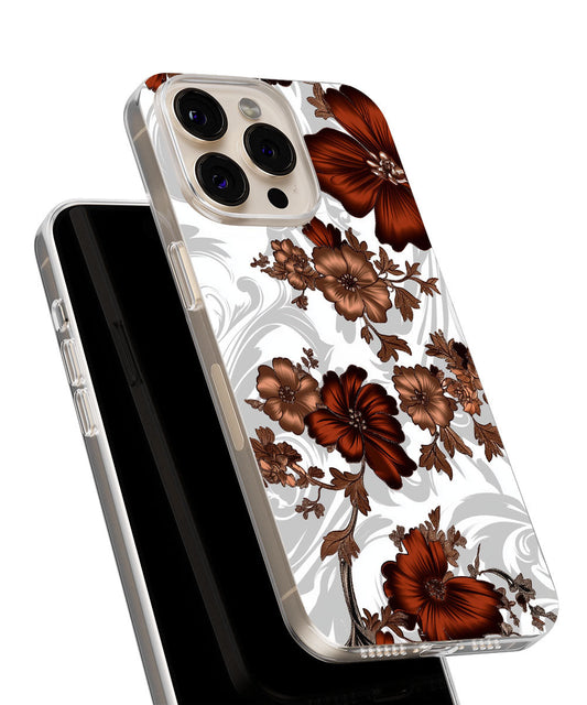 Latest 3rd-Generation Crystal Tough Glossy Flowers iPhone Case (MagSafe-Compatible)