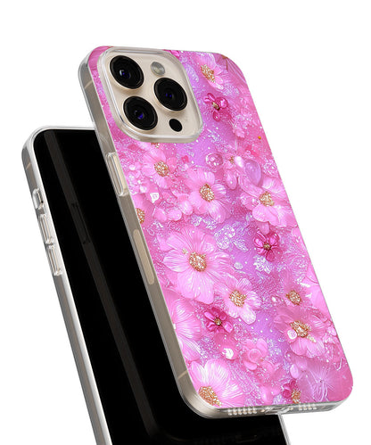 Latest 3rd-Generation Crystal Tough Glossy Flowers iPhone Case (MagSafe-Compatible)