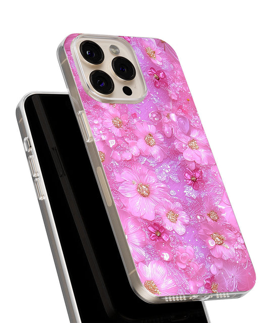 Latest 3rd-Generation Crystal Tough Glossy Flowers iPhone Case (MagSafe-Compatible)