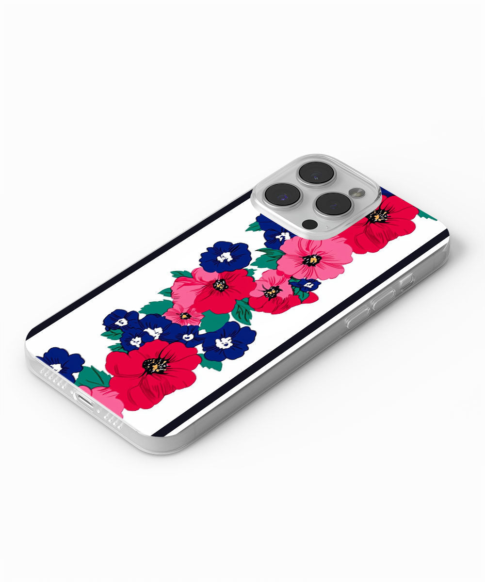 Latest 3rd-Generation Crystal Tough Glossy Flowers iPhone Case (MagSafe-Compatible)