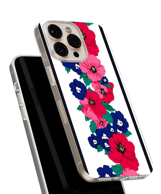 Latest 3rd-Generation Crystal Tough Glossy Flowers iPhone Case (MagSafe-Compatible)