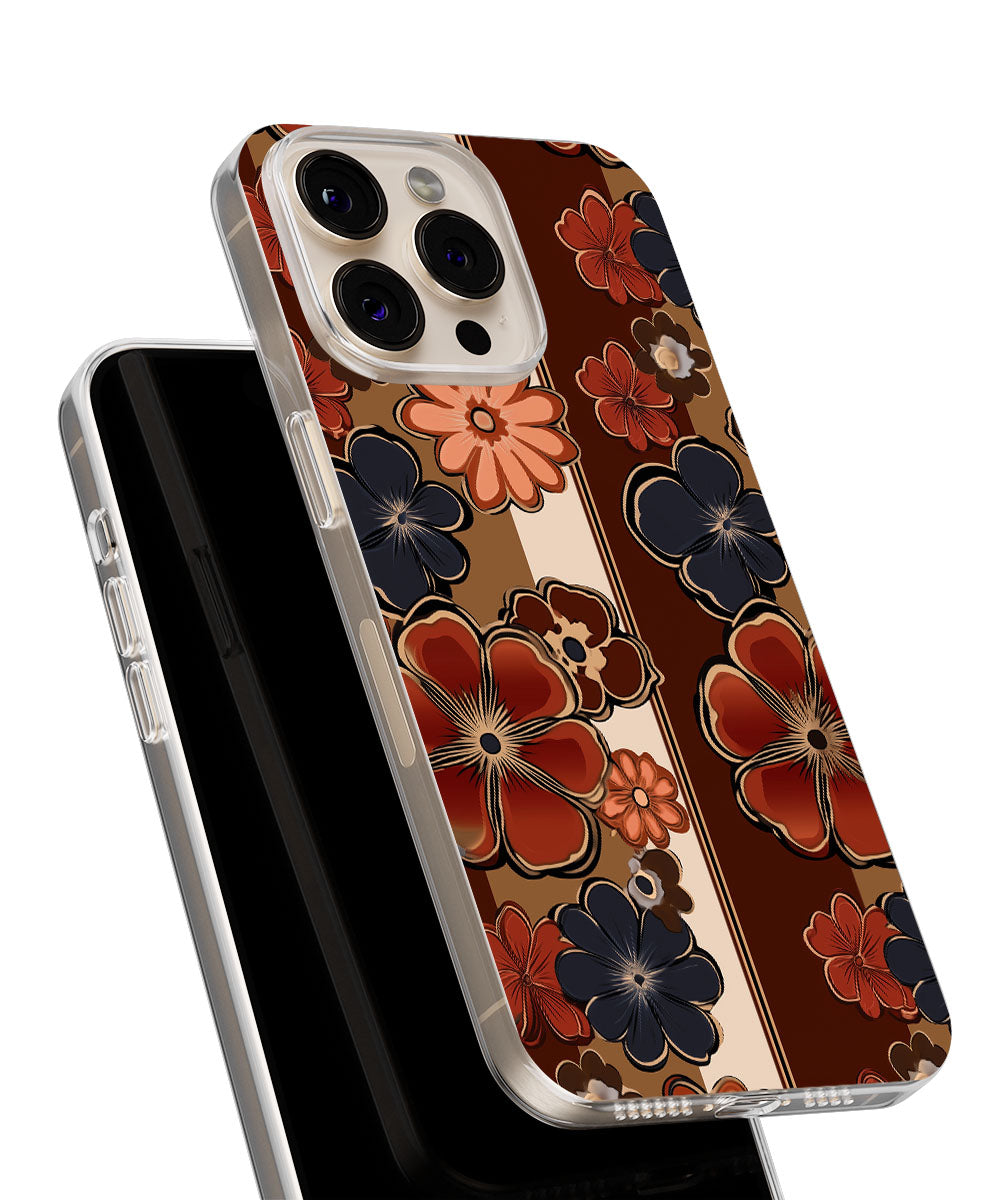 Latest 3rd-Generation Crystal Tough Glossy Flowers iPhone Case (MagSafe-Compatible)