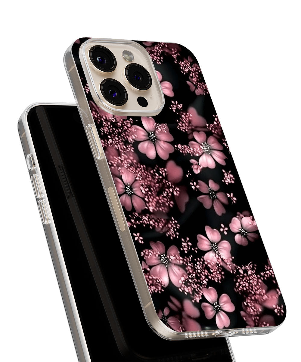 Latest 3rd-Generation Crystal Tough Glossy Flowers iPhone Case (MagSafe-Compatible)