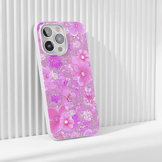 Latest 3rd-Generation Crystal Tough Glossy Flowers iPhone Case