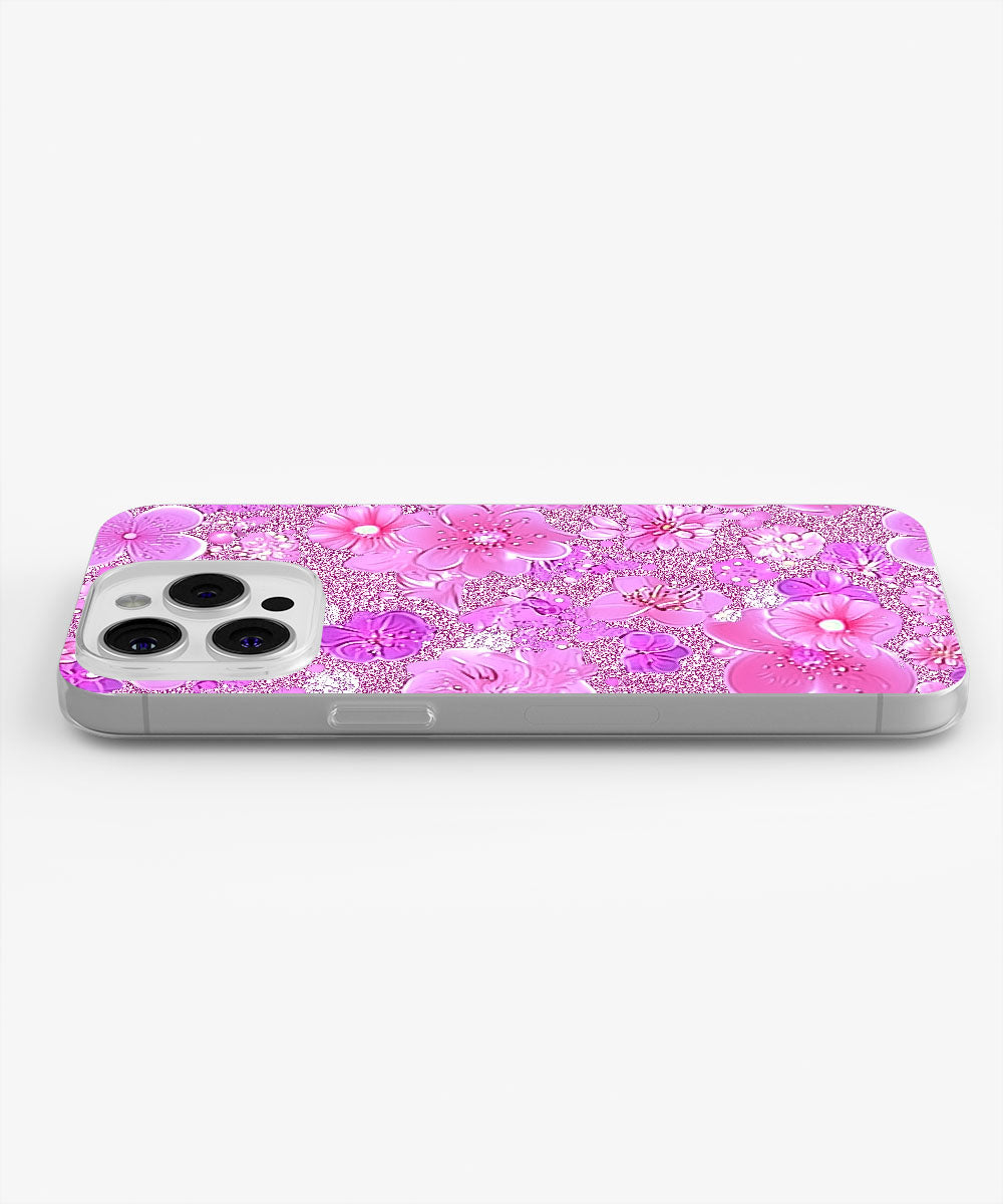 Latest 3rd-Generation Crystal Tough Glossy Flowers iPhone Case (MagSafe-Compatible)