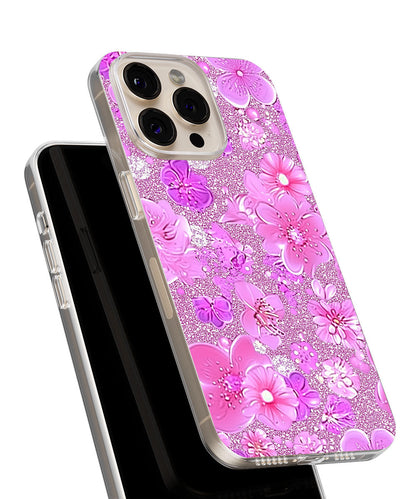 Latest 3rd-Generation Crystal Tough Glossy Flowers iPhone Case (MagSafe-Compatible)