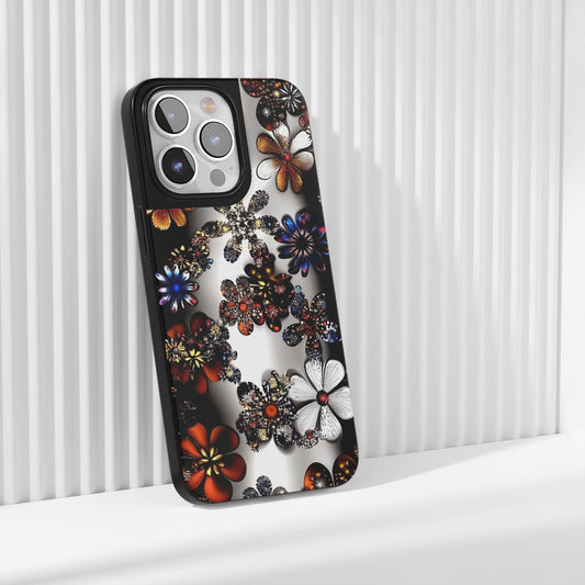 Industry-Level Tough Matte Flowers iPhone Case (MagSafe-Compatible)