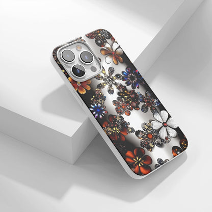 Latest 3rd-Generation Crystal Tough Glossy Flowers iPhone Case (MagSafe-Compatible)