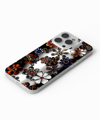 Latest 3rd-Generation Crystal Tough Glossy Flowers iPhone Case (MagSafe-Compatible)