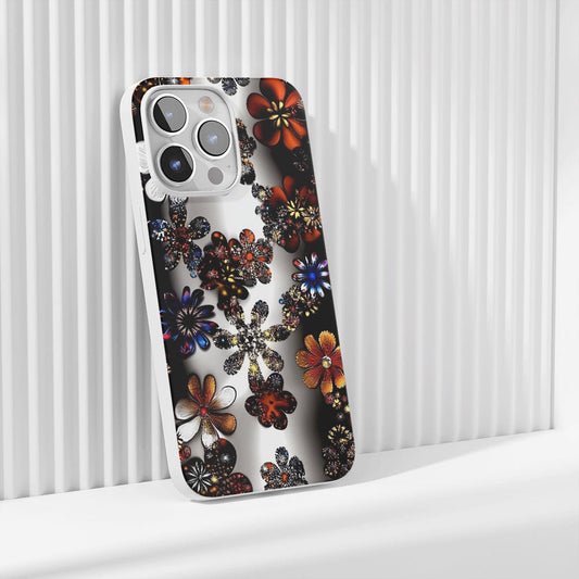 Latest 3rd-Generation Crystal Tough Glossy Flowers iPhone Case