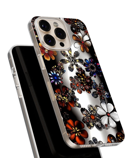 Latest 3rd-Generation Crystal Tough Glossy Flowers iPhone Case (MagSafe-Compatible)