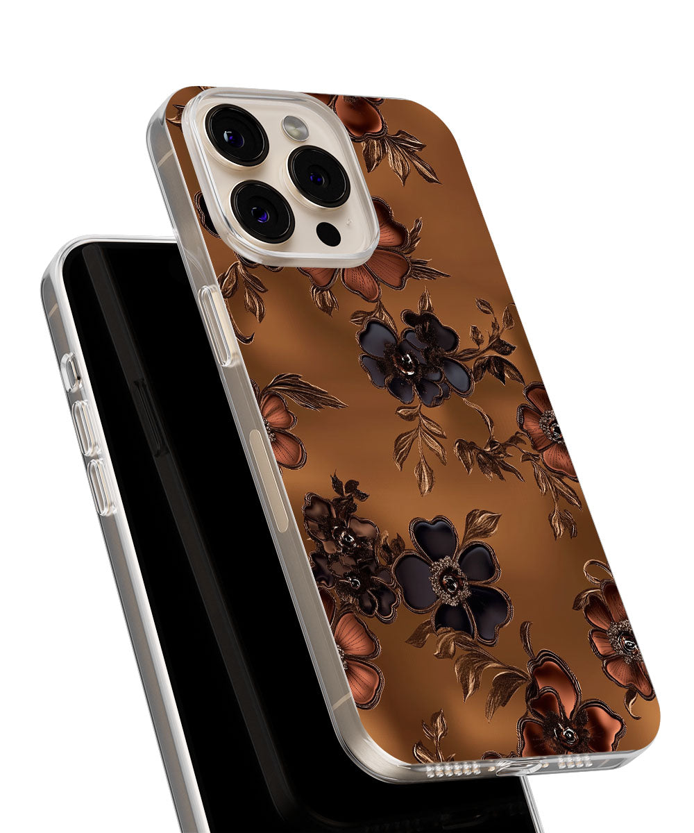 Latest 3rd-Generation Crystal Tough Glossy Flowers iPhone Case (MagSafe-Compatible)