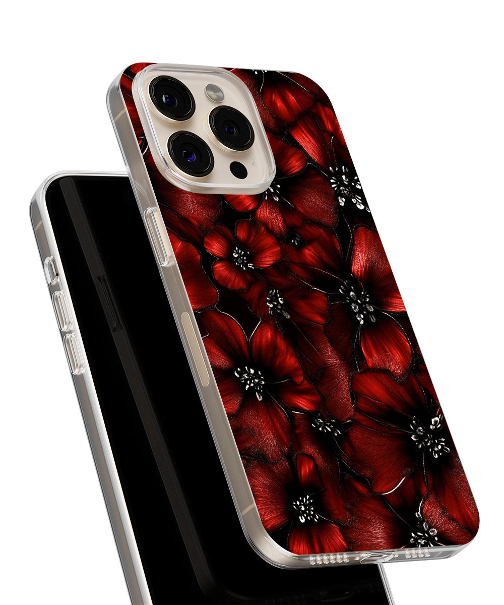 Latest 3rd-Generation Crystal Tough Glossy Flowers iPhone Case (MagSafe-Compatible)