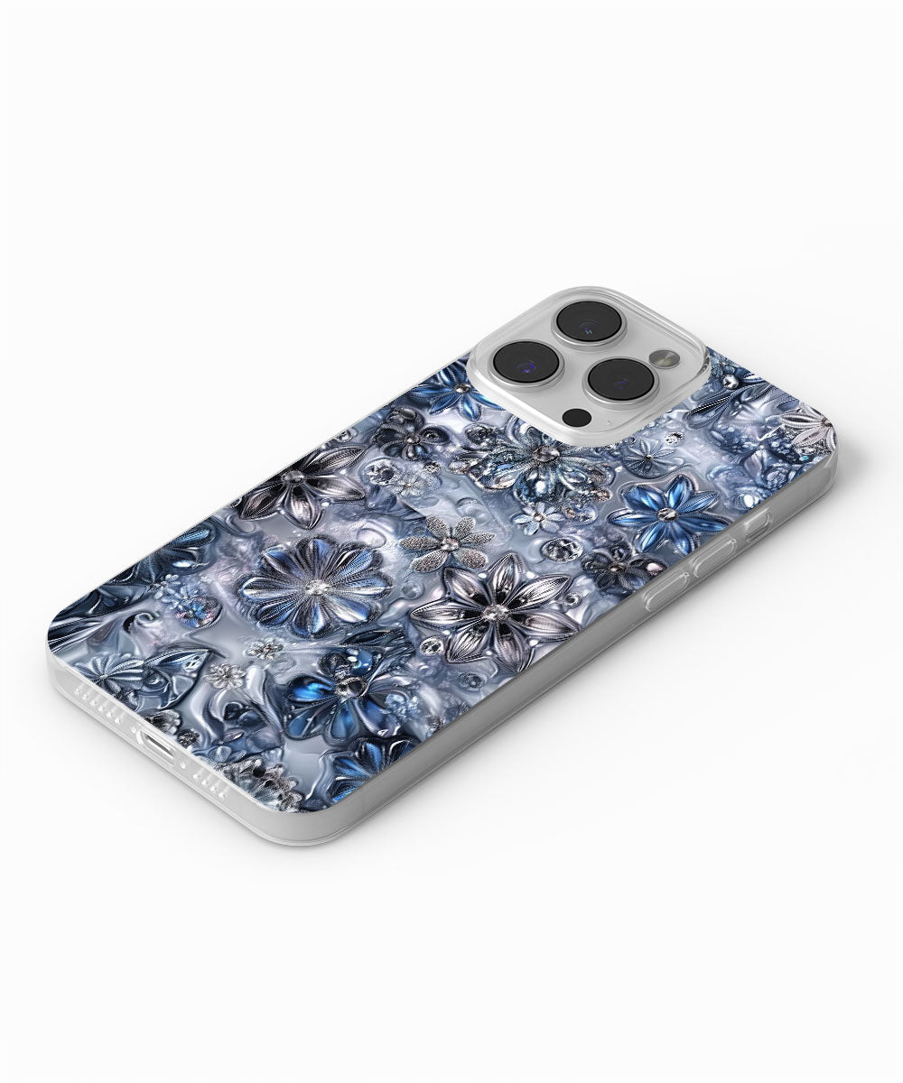 Latest 3rd-Generation Crystal Tough Glossy Flowers iPhone Case (MagSafe-Compatible)