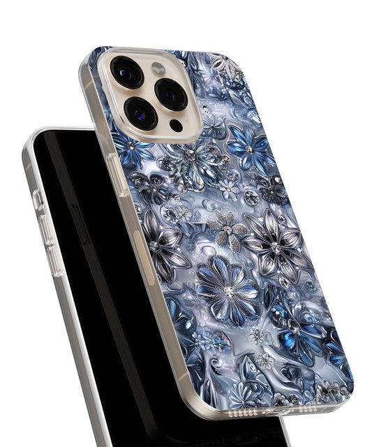 Latest 3rd-Generation Crystal Tough Glossy Flowers iPhone Case (MagSafe-Compatible)