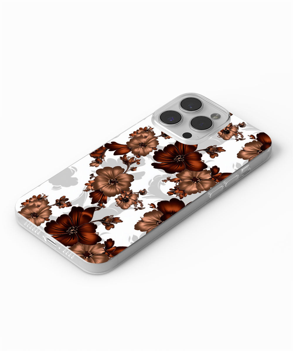 Latest 3rd-Generation Crystal Tough Glossy Flowers iPhone Case (MagSafe-Compatible)