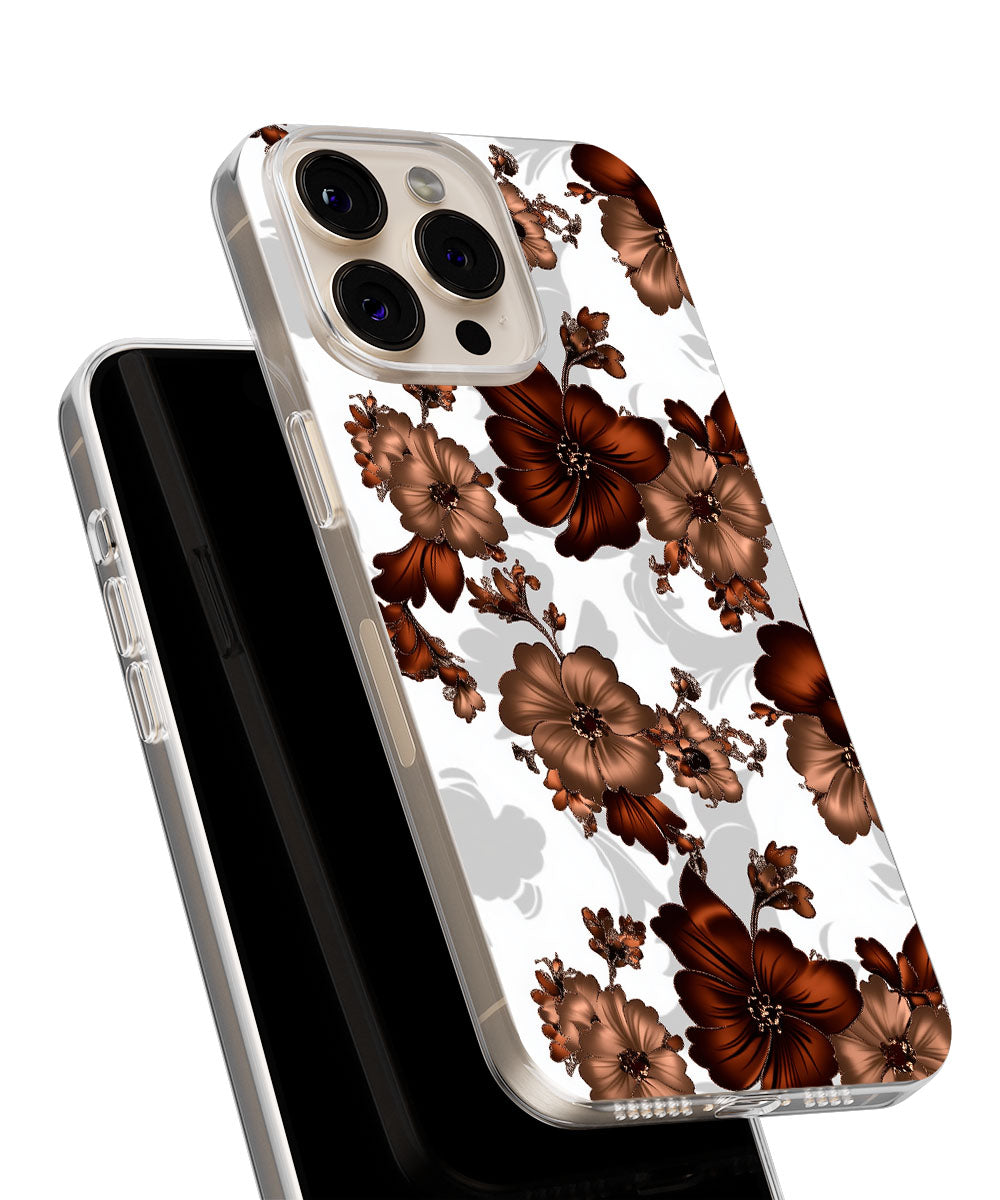 Latest 3rd-Generation Crystal Tough Glossy Flowers iPhone Case (MagSafe-Compatible)