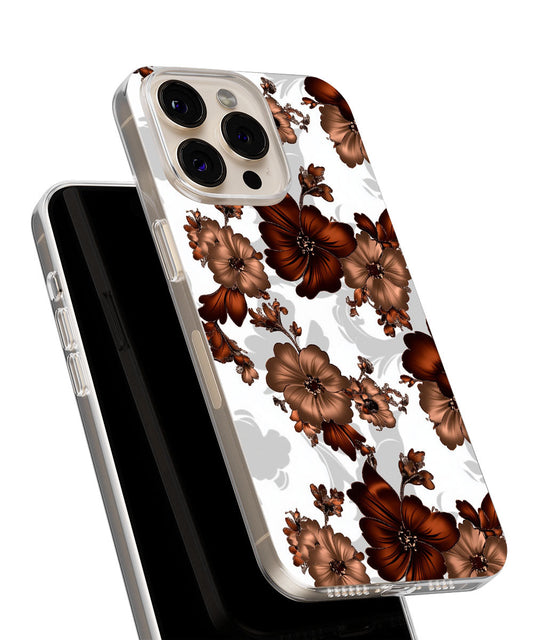 Latest 3rd-Generation Crystal Tough Glossy Flowers iPhone Case (MagSafe-Compatible)