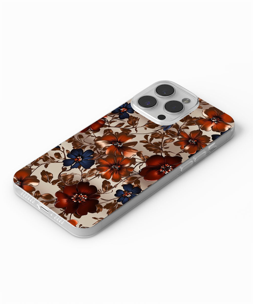 Latest 3rd-Generation Crystal Tough Glossy Flowers iPhone Case (MagSafe-Compatible)