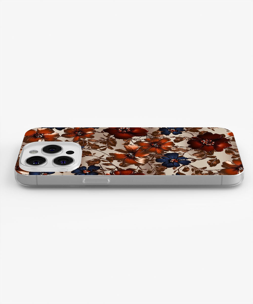 Latest 3rd-Generation Crystal Tough Glossy Flowers iPhone Case (MagSafe-Compatible)