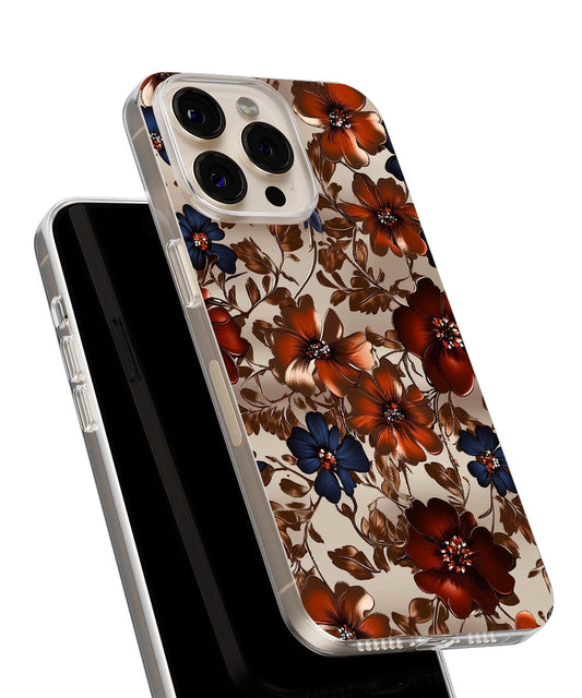 Latest 3rd-Generation Crystal Tough Glossy Flowers iPhone Case (MagSafe-Compatible)