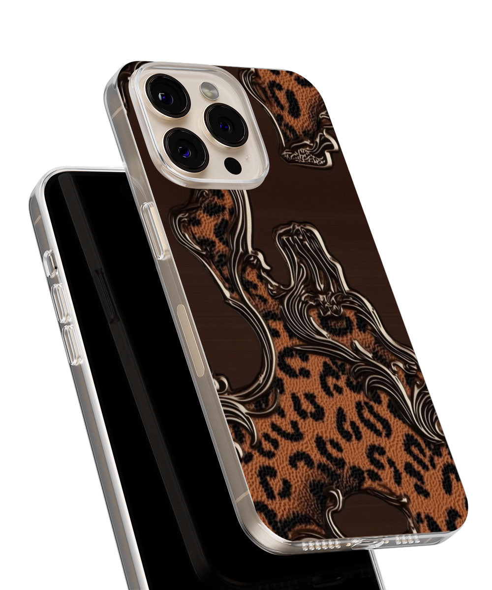 Latest 3rd-Generation Crystal Tough Glossy Leopard Print iPhone Case (MagSafe-Compatible)