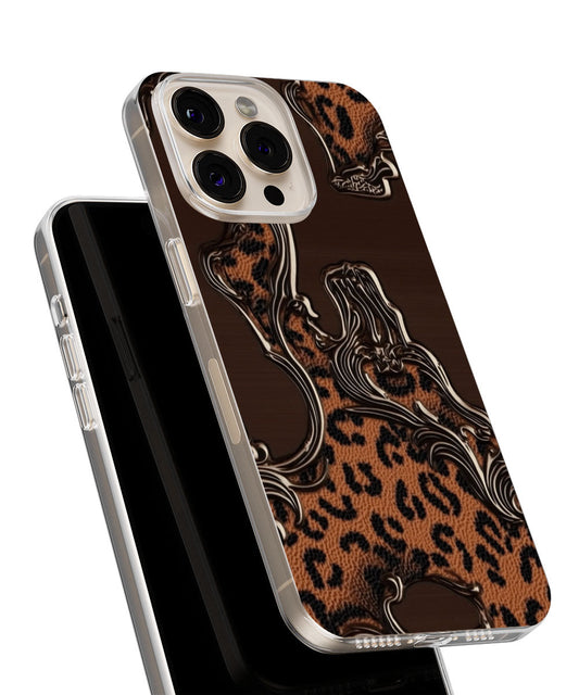 Latest 3rd-Generation Crystal Tough Glossy Leopard Print iPhone Case (MagSafe-Compatible)