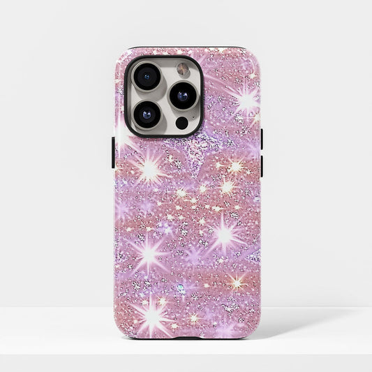 Double-Layer Semi-Handprinted Tough Matte Stars iPhone Case