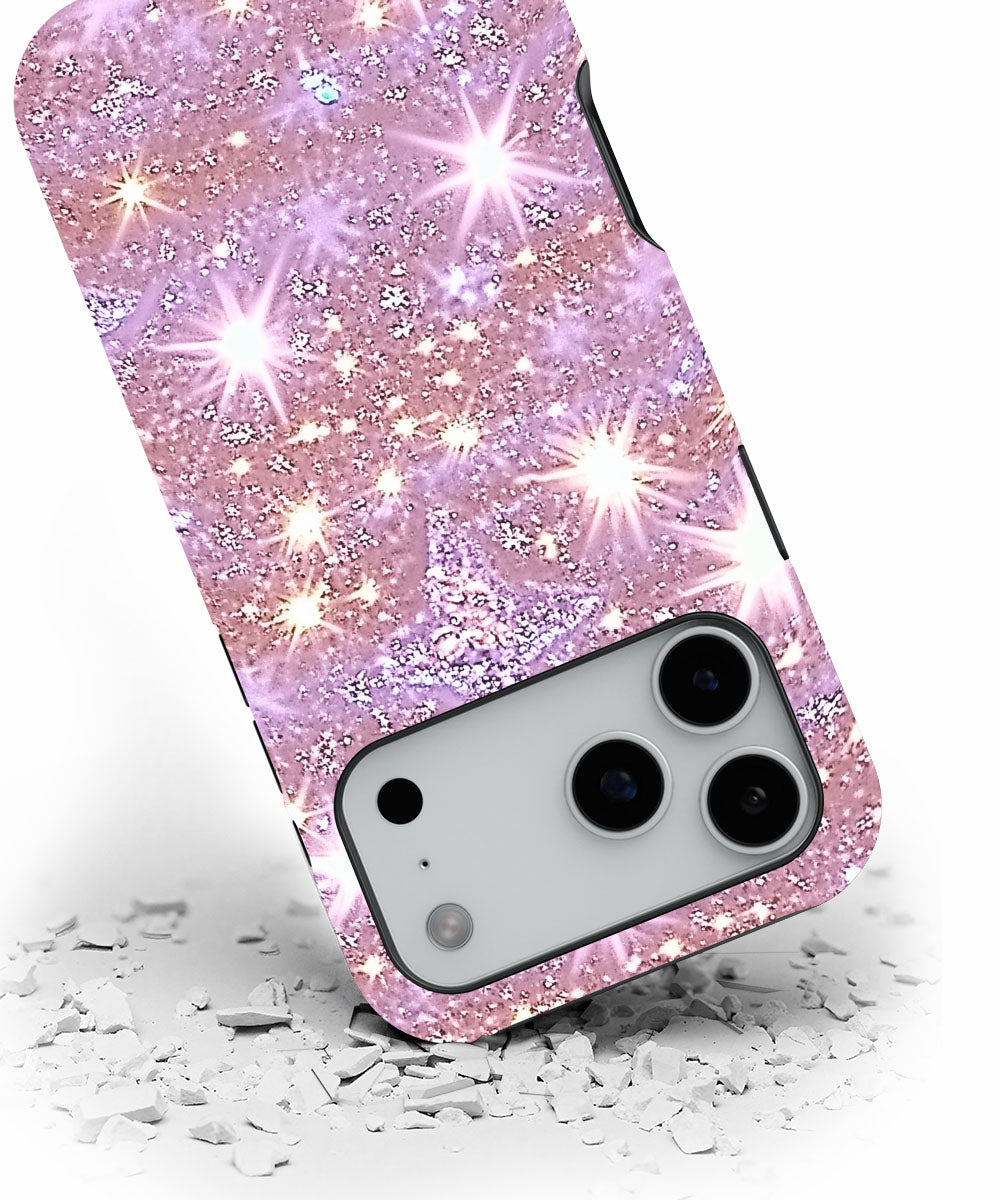 Double-Layer Semi-Handprinted Tough Matte Stars iPhone Case