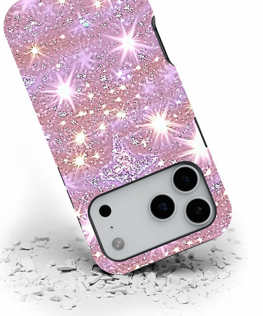 Double-Layer Semi-Handprinted Tough Matte Stars iPhone Case