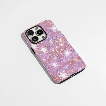 Double-Layer Semi-Handprinted Tough Matte Stars iPhone Case