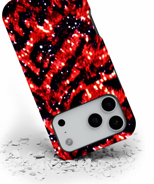 Double-Layer Semi-Handprinted Tough Matte Tiger Stripes iPhone Case