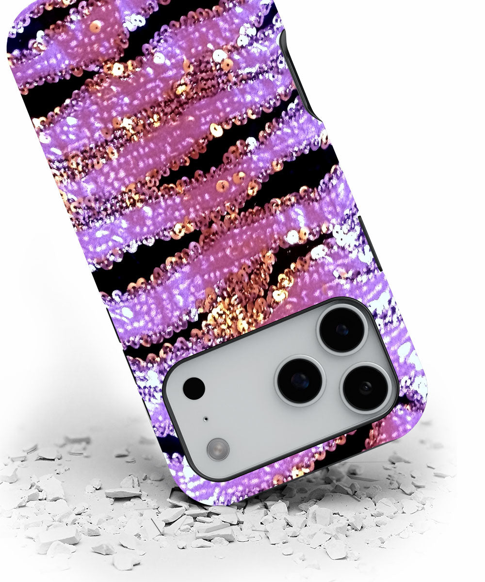 Double-Layer Semi-Handprinted Tough Matte Tiger Stripes iPhone Case