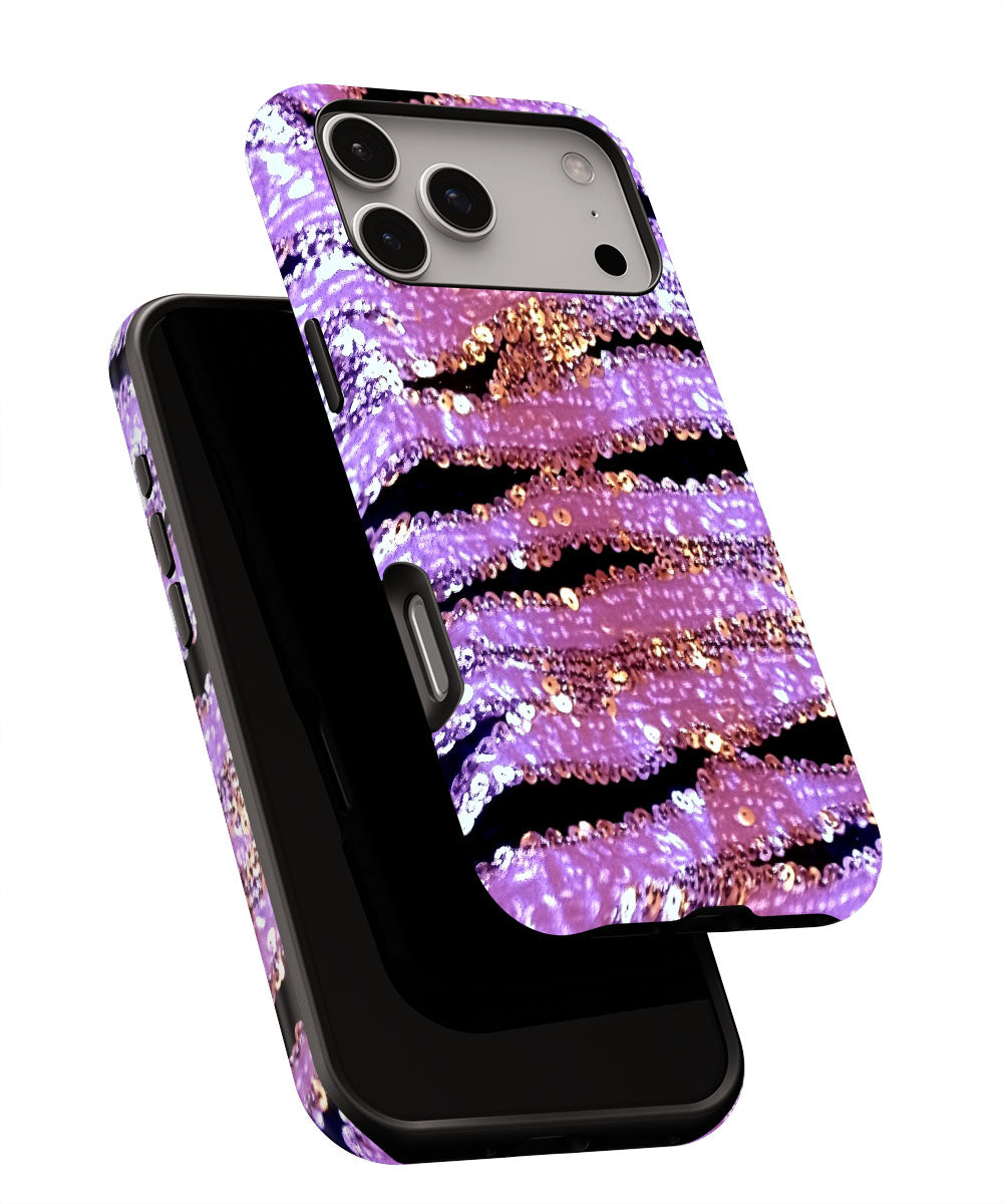 Double-Layer Semi-Handprinted Tough Matte Tiger Stripes iPhone Case