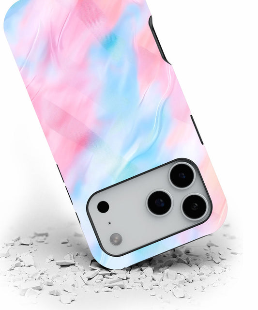 Double-Layer Semi-Handprinted Tough Matte Checks iPhone Case