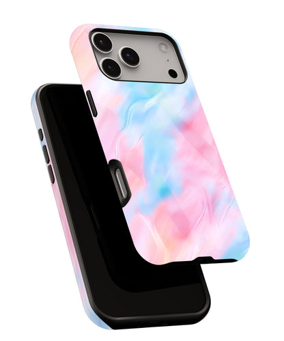 Double-Layer Semi-Handprinted Tough Matte Checks iPhone Case