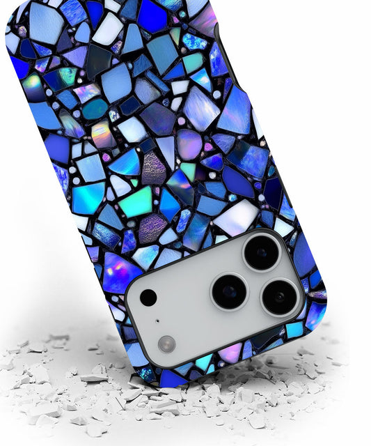 Double-Layer Semi-Handprinted Tough Matte Checks iPhone Case
