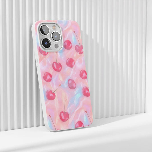Latest 3rd-Generation Crystal Tough Glossy Cherries iPhone Case (MagSafe-Compatible)